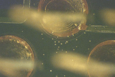 Figure 1: Voids caused by outgassing Figure 1: Voids caused by outgassing